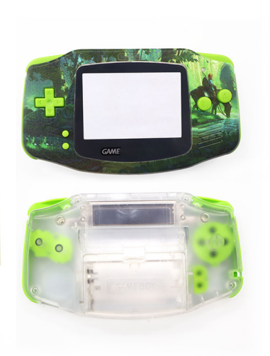 New UV Housing Shell For Game boy Advance GBA Console Replacement Plastic Case Full set Fits For Laminated V5 ,V2 Screen