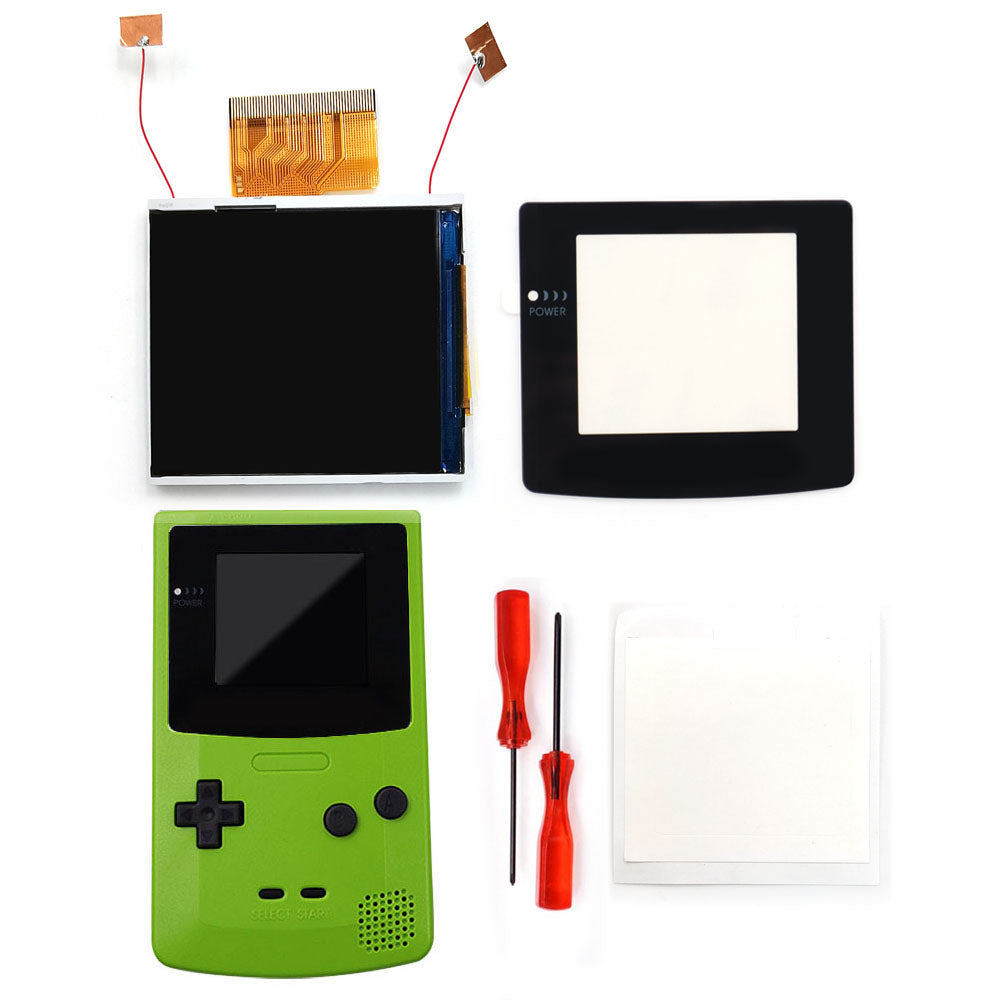 Real Drop In 2.45" GBC IPS Backlight Screen PCB Mod Kits Replacement Easy Installation OSD Pixel Effect For Gameboy Color