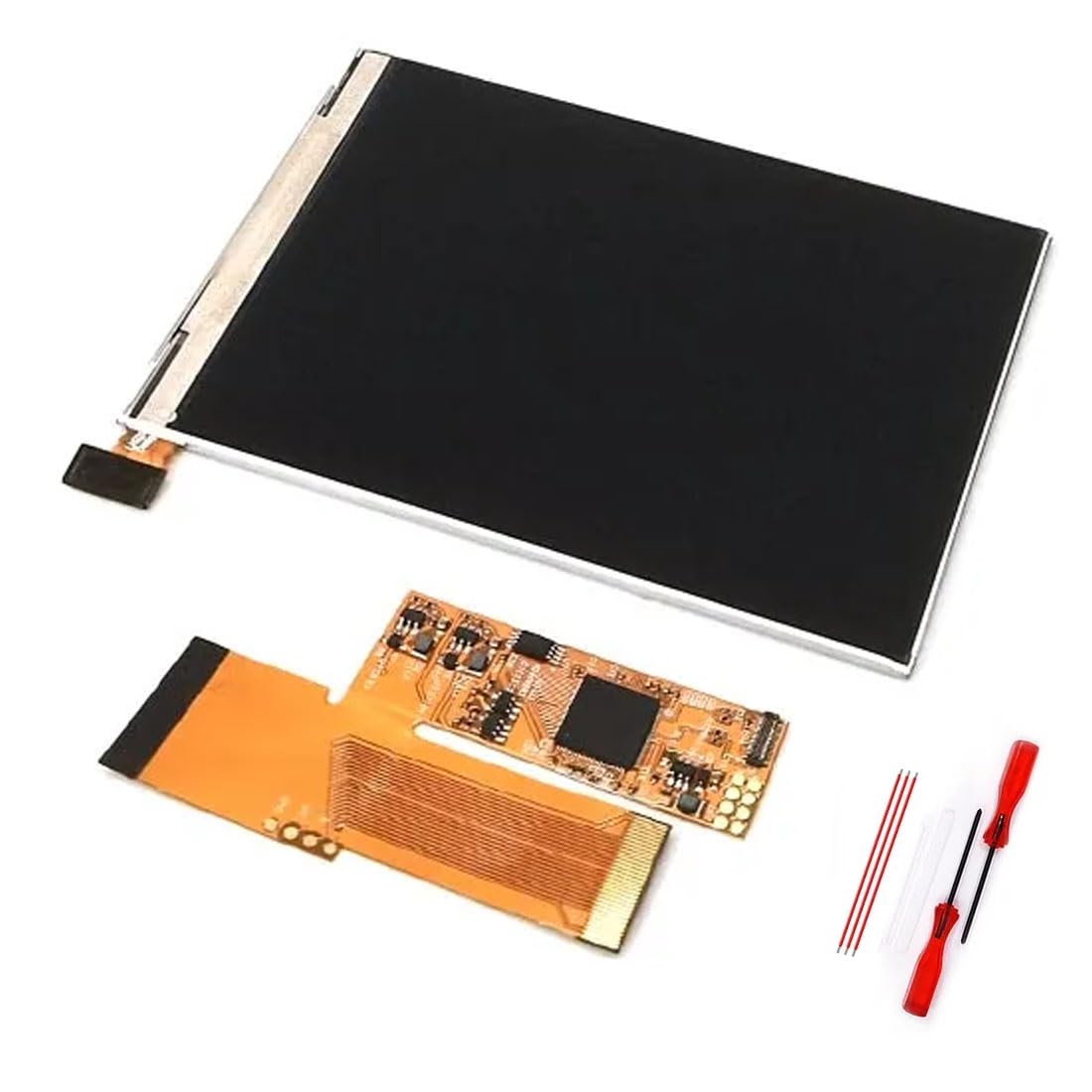 HISPEEDIDO UV Shell IPS GBA LCD 10 Levels High Brightness Backlight Screen for Nintendo Game boy Advance Console V2 version with pre-cut housing