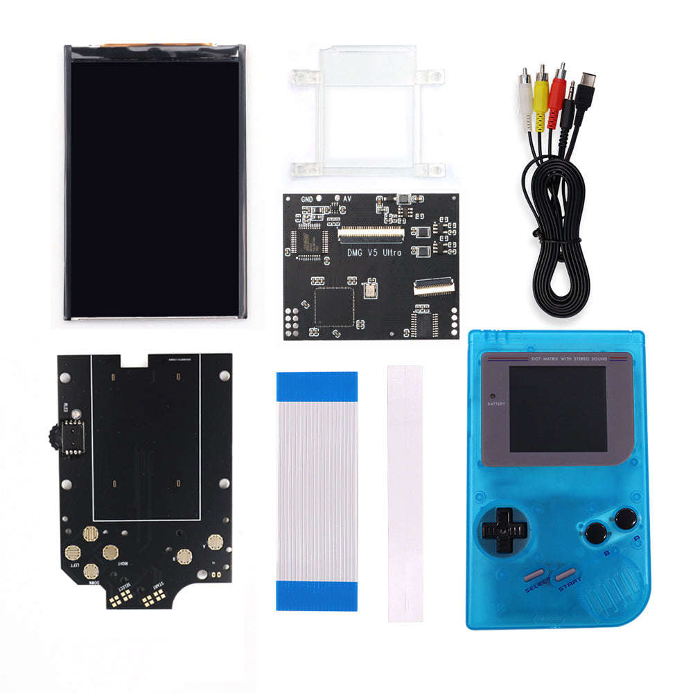 TV Version V5 GB DMG Screen Mod Kits OSD Menu RIPS 36 Color LCD Screen Kit For Game Boy GBO DMG Play on TV