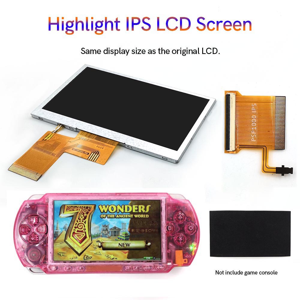 For PSP 1000 Replacements LCD IPS Screen High brightness for PSP 1000 GAME CONSOLE
