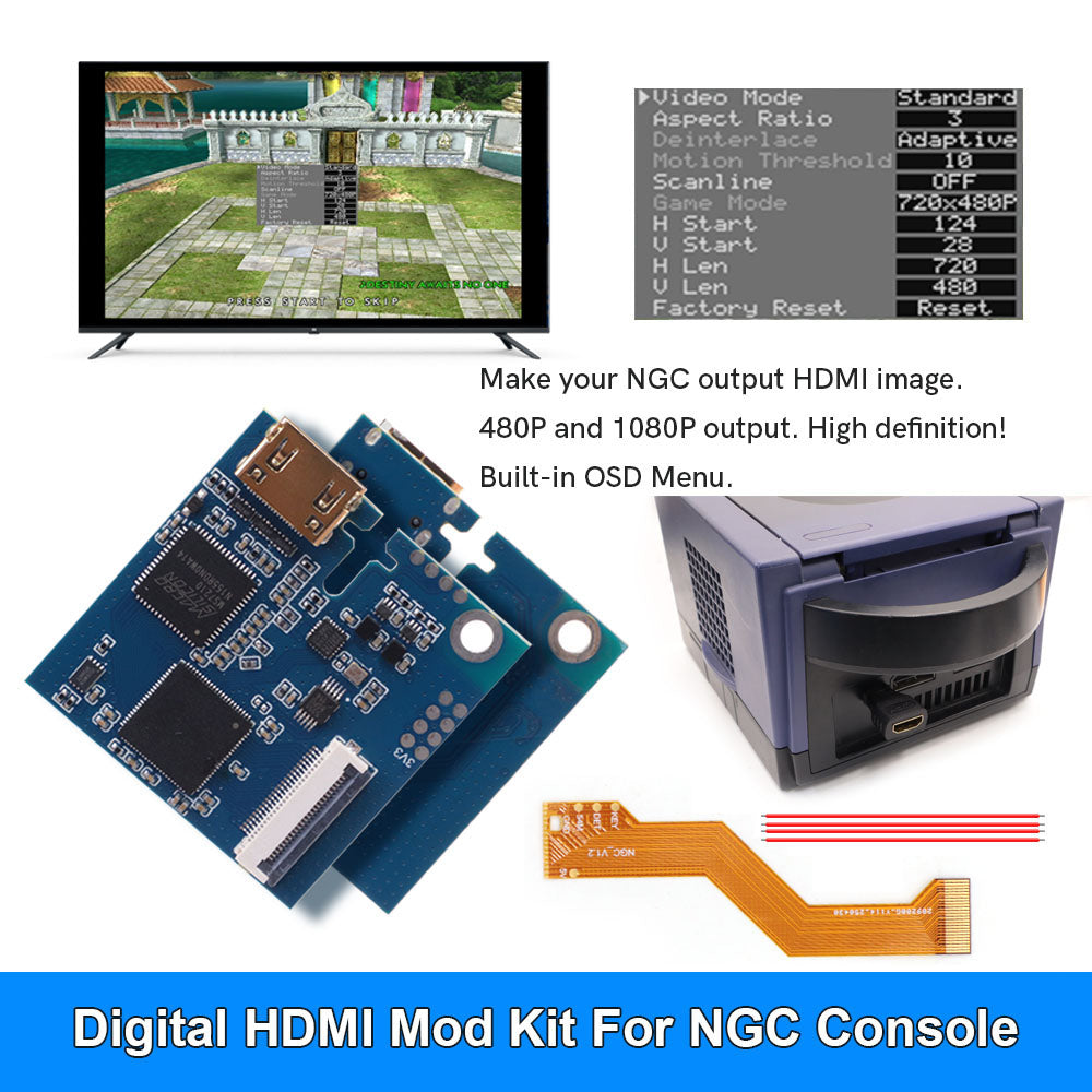 2025 Newest Internal NGC Digital HDMI MOD Kit Digital to Digital HDMI