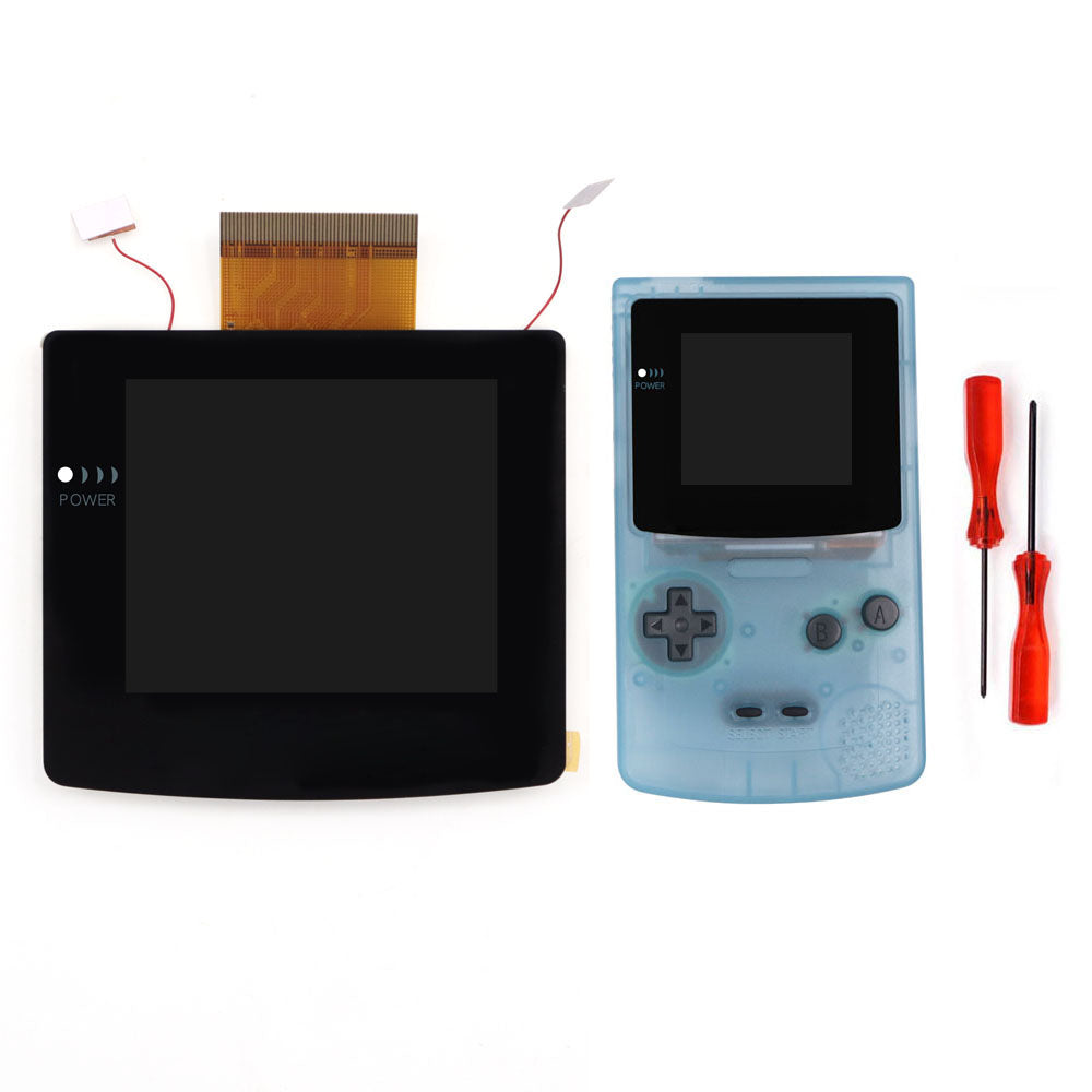 Laminated 2.45" GBC IPS All-in-one HD Backlight Screen Easy Installation OSD Pixel Effect For Gameboy Color GBC with Shell