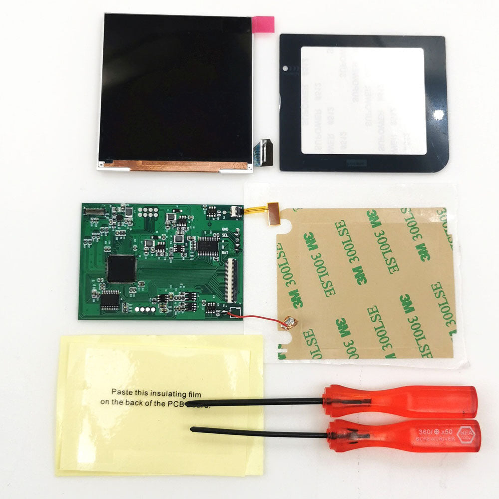 Rechargeable 32 Logo Color Adjustable GBP Q5 IPS Larger Screen LCD Display Build in OSD FRM for GBP Retro Pixel Screen Kits with Shelll