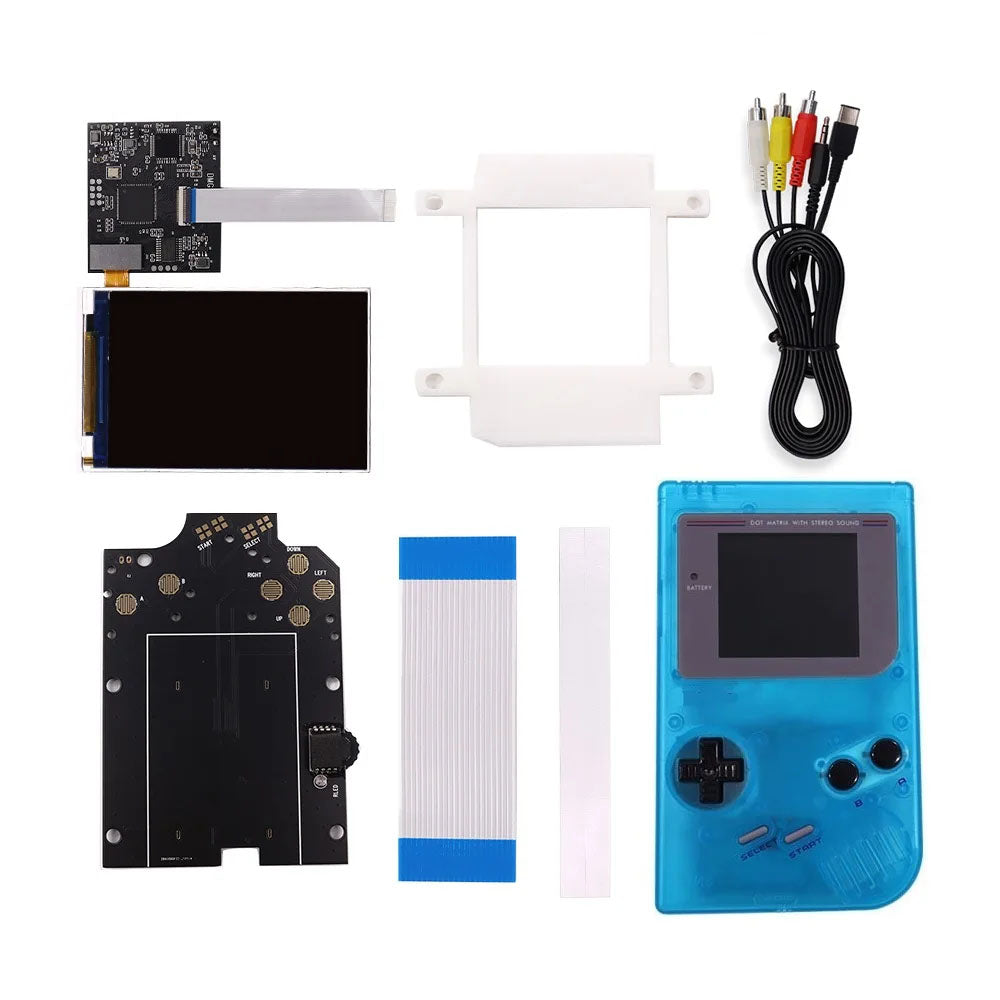 TV Version V5 GB DMG Screen Mod Kits OSD Menu RIPS 36 Color LCD Screen Kit For Game Boy GBO DMG Play on TV