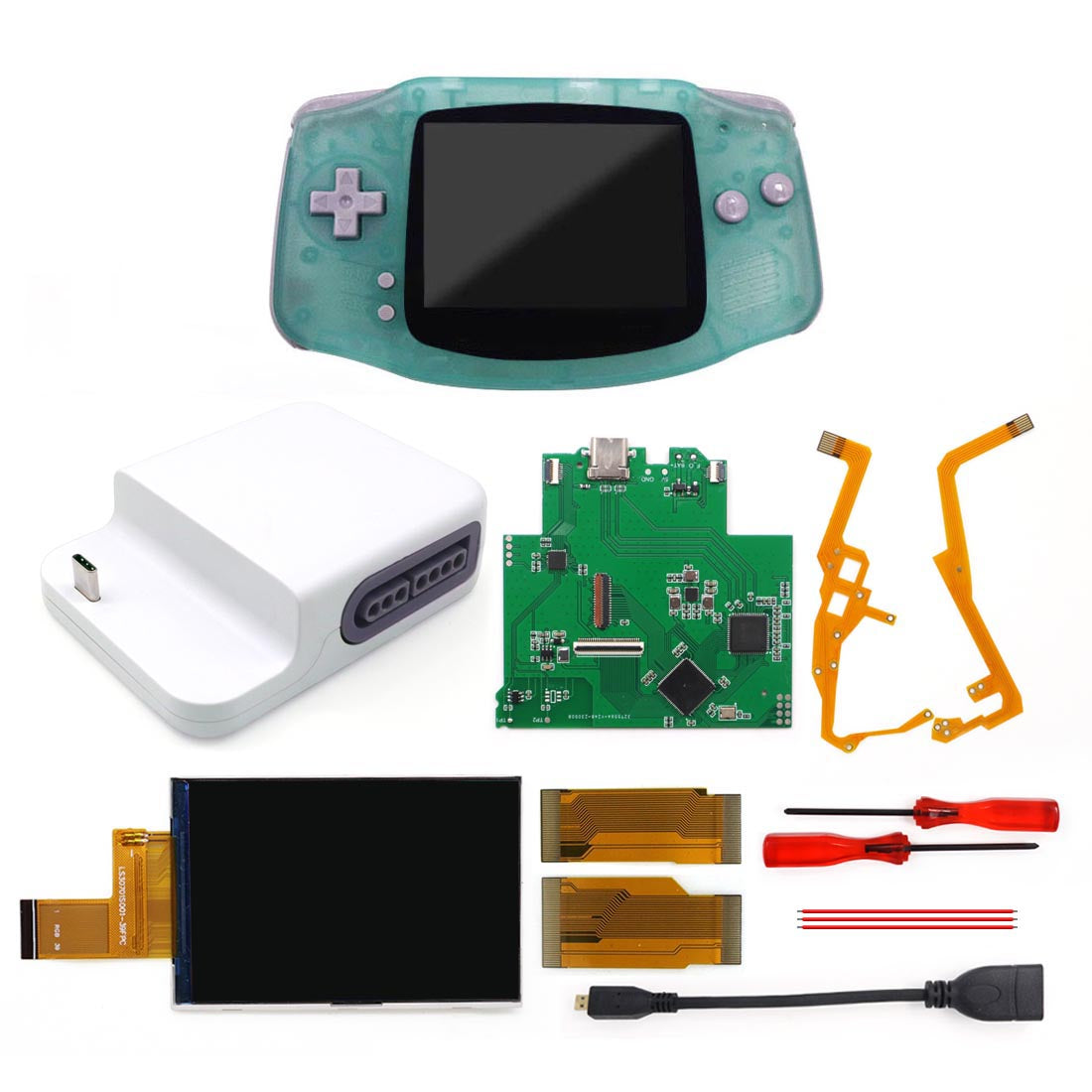 Newest Wireless 720P HDMI GBA Bluetooth Dock Kit V2 For Game Boy Advance GBA Support Bluetooth Wireless Controller