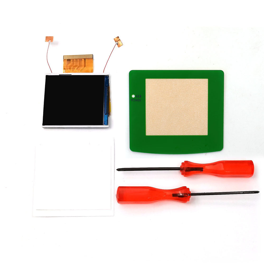 Multi Color Lens Real Drop In 2.45" GBC IPS Backlight Screen PCB Mod Kits Replacement Easy Installation OSD Pixel Effect For Gameboy Color No need welding