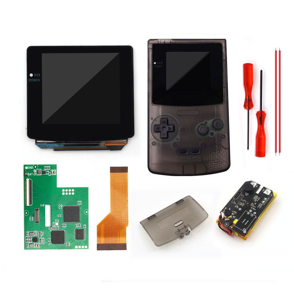 Type C port Rechargeable OLED Screen Touch Laminated AMOLED Screen Drop in For GBC GameBoy Color w/Pre-cut Shell