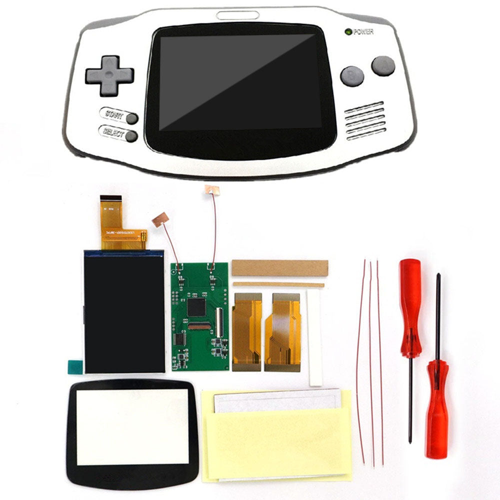 HISPEEDIDO V5 upgrade HD High defination Drop In 3.0" 3 inch Highlight 720*480 720x480 Retro pixel OSD Menu IPS LCD kit for GBA Advance