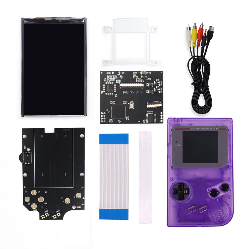 TV Version V5 GB DMG Screen Mod Kits OSD Menu RIPS 36 Color LCD Screen Kit For Game Boy GBO DMG Play on TV