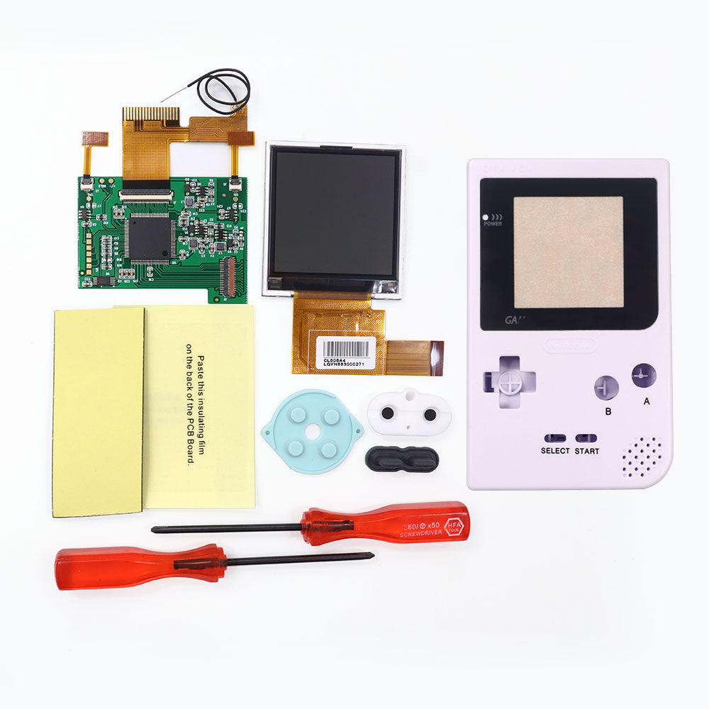 2.2 inch 8 Colors Changing Image GBP BackLight LCD Replacement Mod Kits HighLight Kits for GameBoy Pocket Console