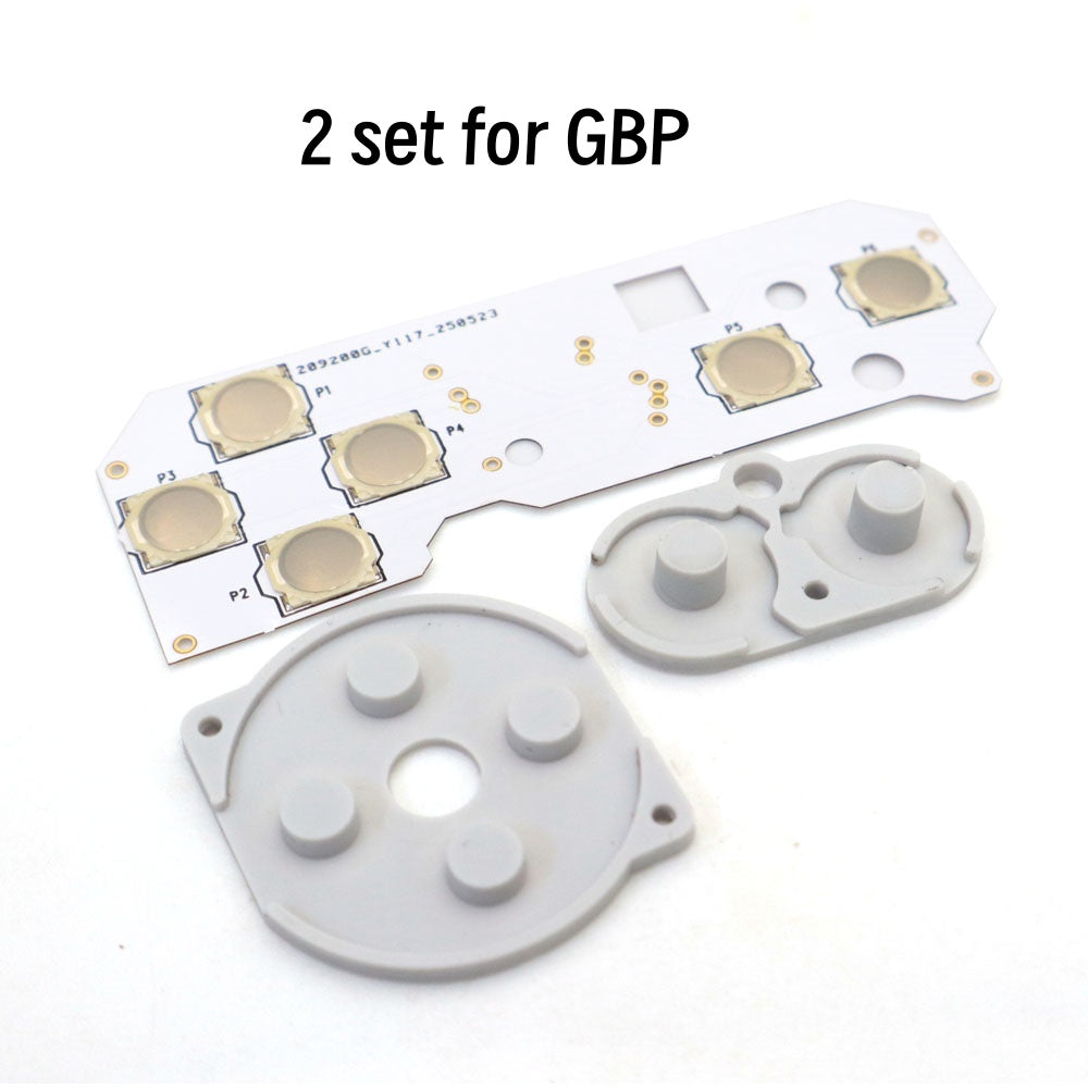 For GBA GBC GBP Conductive Film Button Modify Kits Tacktile Clicky A B D-Pad Button Pad Mod Kit for GBA GBC GBP console