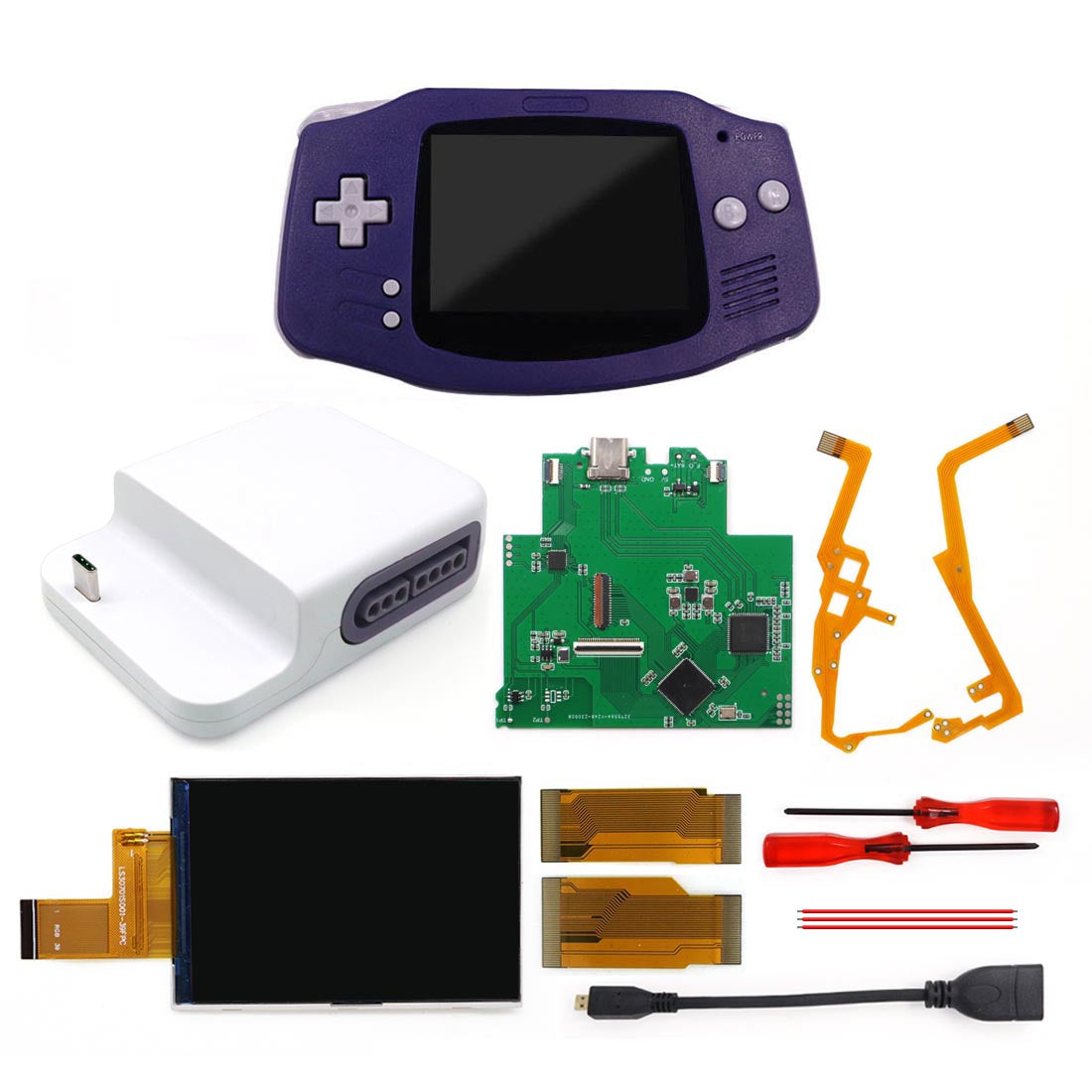 Newest Wireless 720P HDMI GBA Bluetooth Dock Kit V2 For Game Boy Advance GBA Support Bluetooth Wireless Controller