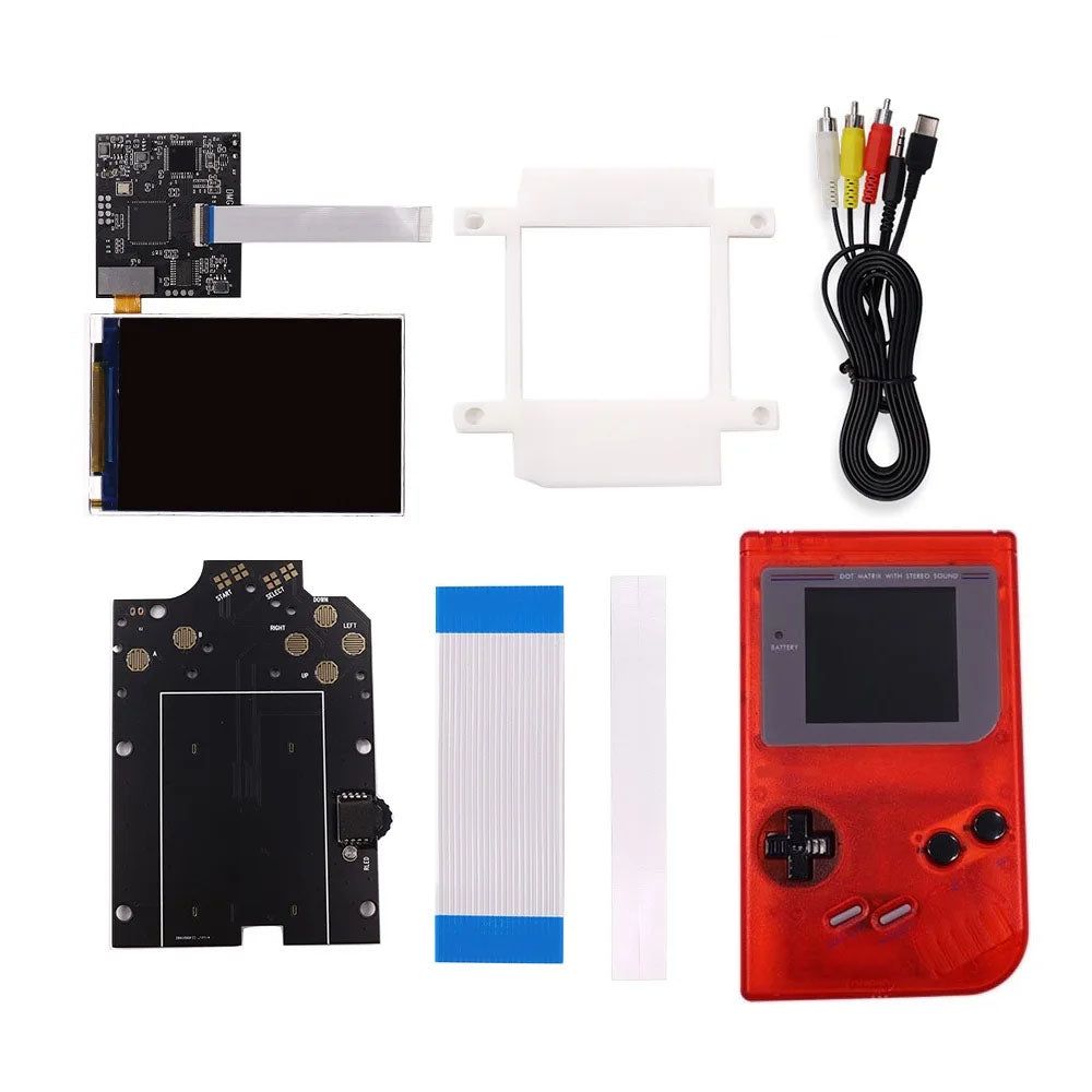 TV Version V5 GB DMG Screen Mod Kits OSD Menu RIPS 36 Color LCD Screen Kit For Game Boy GBO DMG Play on TV