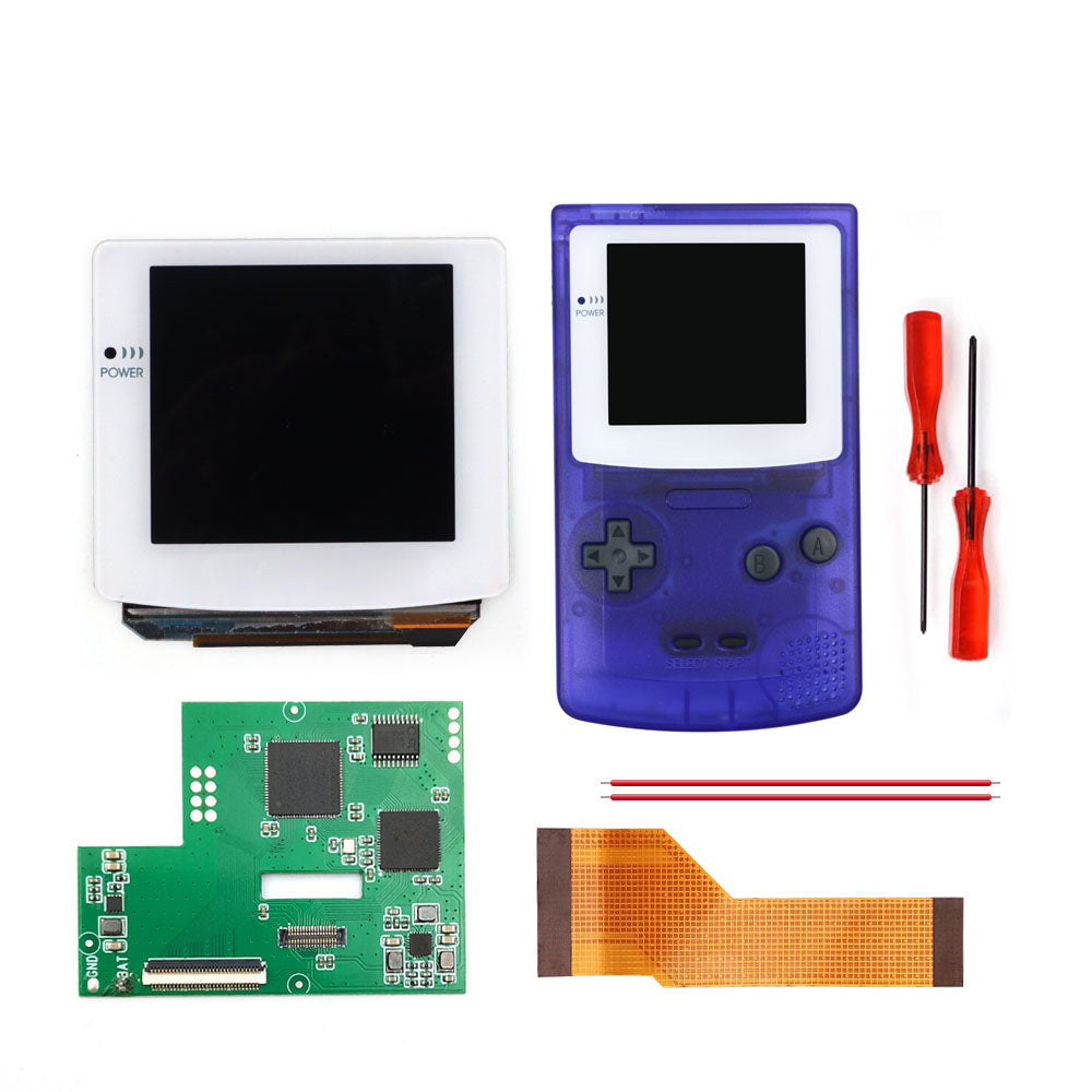 Laminierter AMOLED-OLED-Touchscreen, Drop-in-Einbau, eingebautes OSD, Retro-Pixel-Bildschirm, einfache Installation für GBC GameBoy Color mit vorgeschnittener Hülle