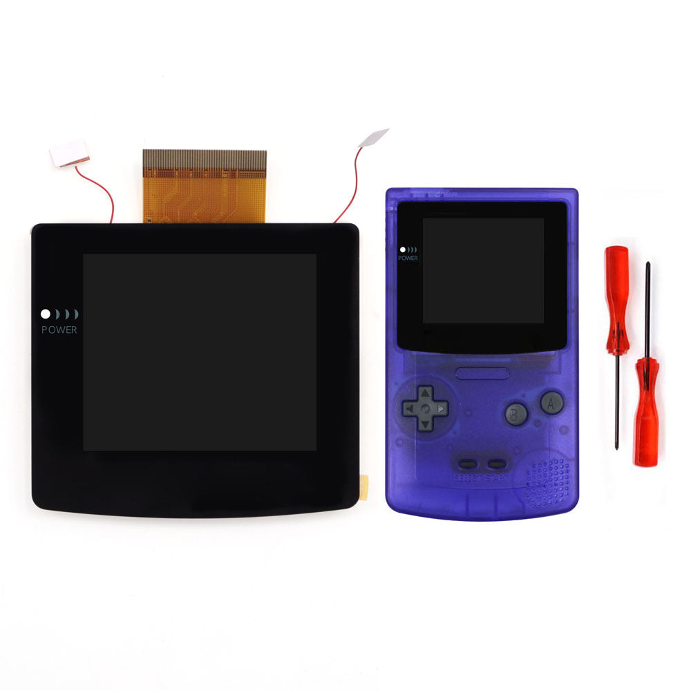 Laminated 2.45" GBC IPS All-in-one HD Backlight Screen Easy Installation OSD Pixel Effect For Gameboy Color GBC with Shell