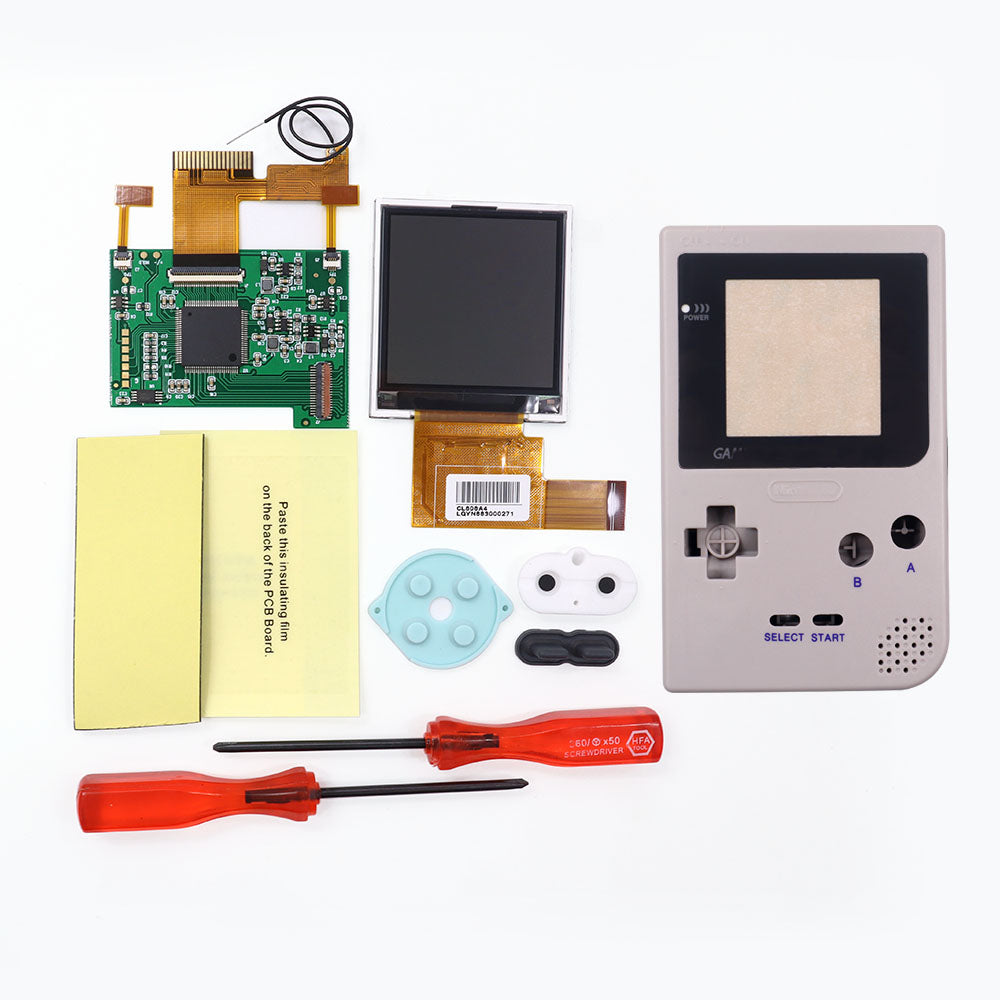 2.2 inch 8 Colors Changing Image GBP BackLight LCD Replacement Mod Kits HighLight Kits for GameBoy Pocket Console