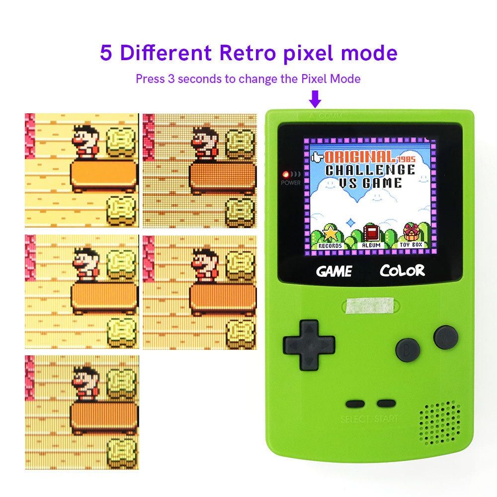 32 LOGO Color Changeable Q5 IPS For GBC Compatible with GAMEBOY COLOR Console Replacement Screen LCD Mod Kits Shell Hollow Len