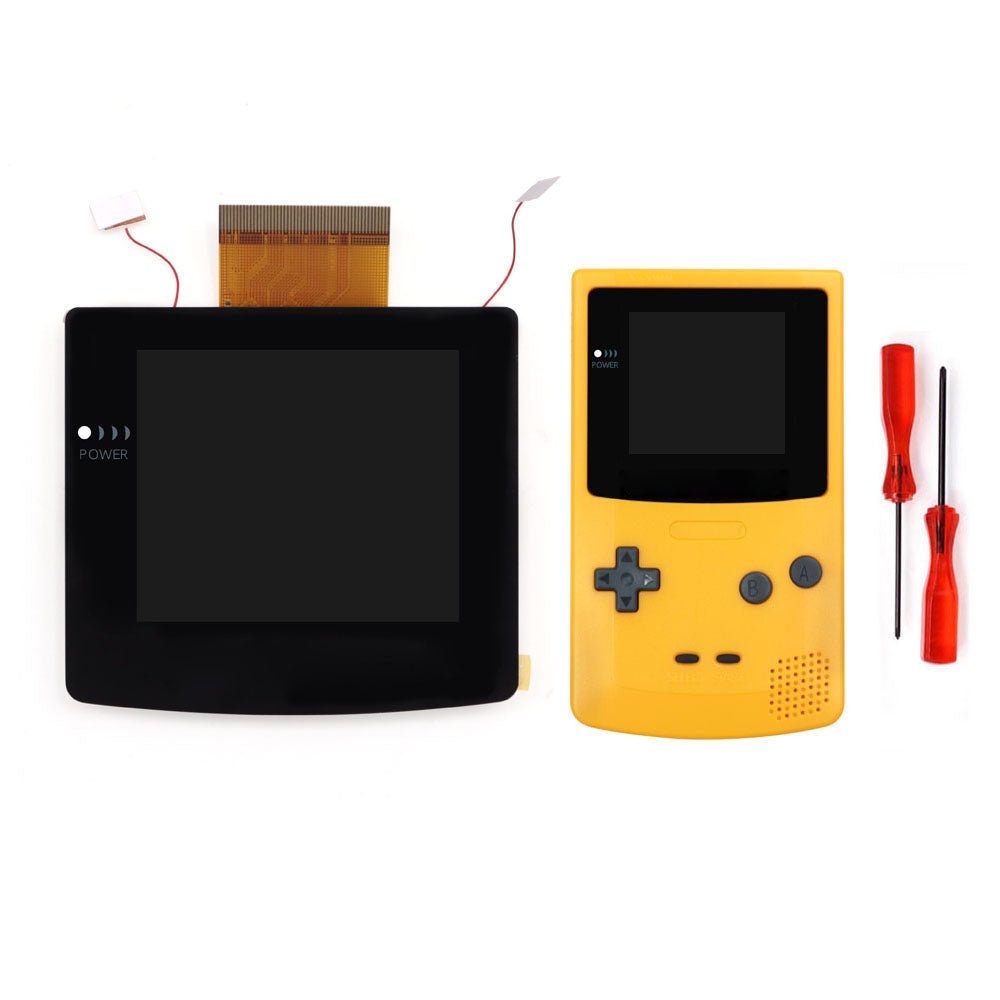 Laminated 2.45" GBC IPS All-in-one HD Backlight Screen Easy Installation OSD Pixel Effect For Gameboy Color GBC with Shell