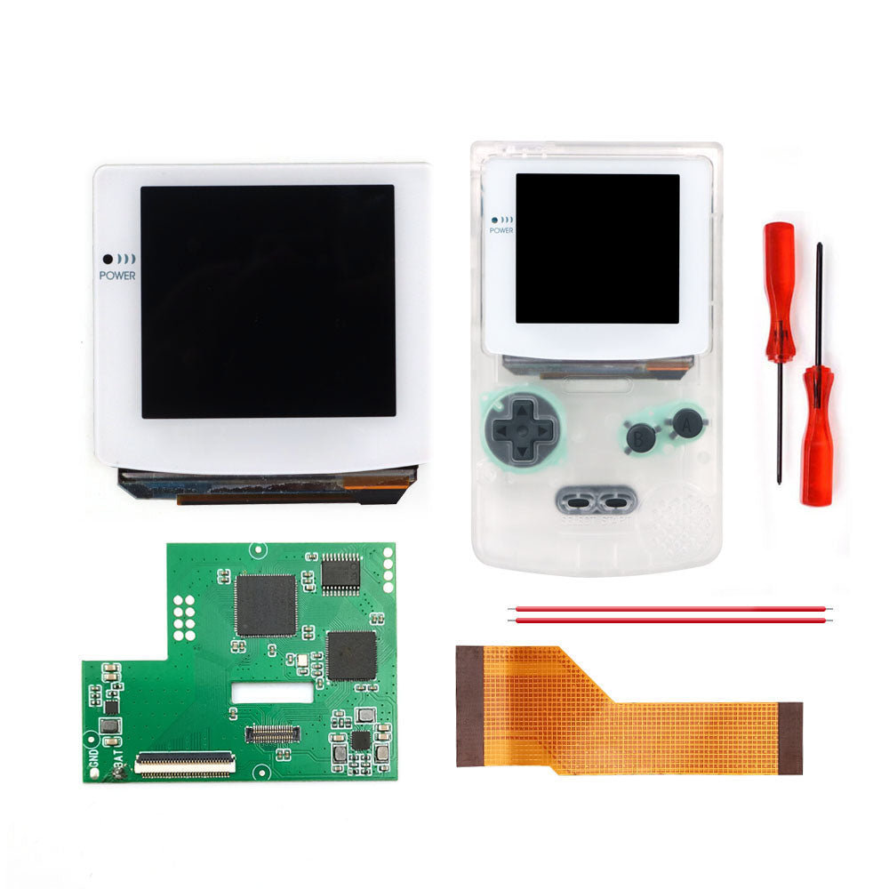 Laminierter AMOLED-OLED-Touchscreen, Drop-in-Einbau, eingebautes OSD, Retro-Pixel-Bildschirm, einfache Installation für GBC GameBoy Color mit vorgeschnittener Hülle