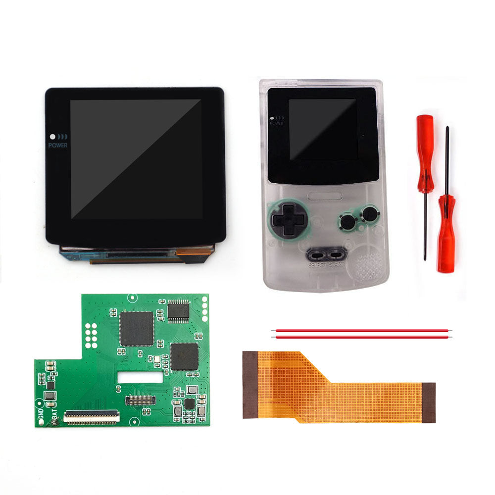 Touch Version Laminated AMOLED OLED Screen Drop in Build in OSD RETRO PIXEL Screen Easy Install For GBC GameBoy Color With Pre-cut Shell