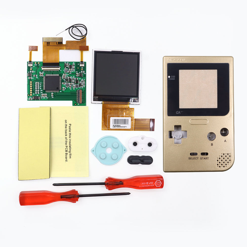 2.2 inch 8 Colors Changing Image GBP BackLight LCD Replacement Mod Kits HighLight Kits for GameBoy Pocket Console