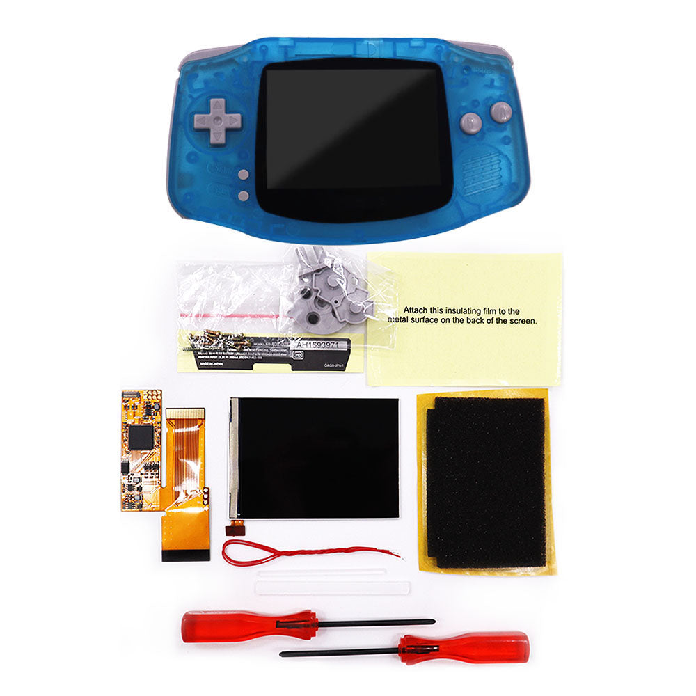 HISPEEDIDO IPS GBA V2 LCD Display 10 Levels High Brightness Backlight LCD for Game boy Advance Console V2 version with pre-cut housing