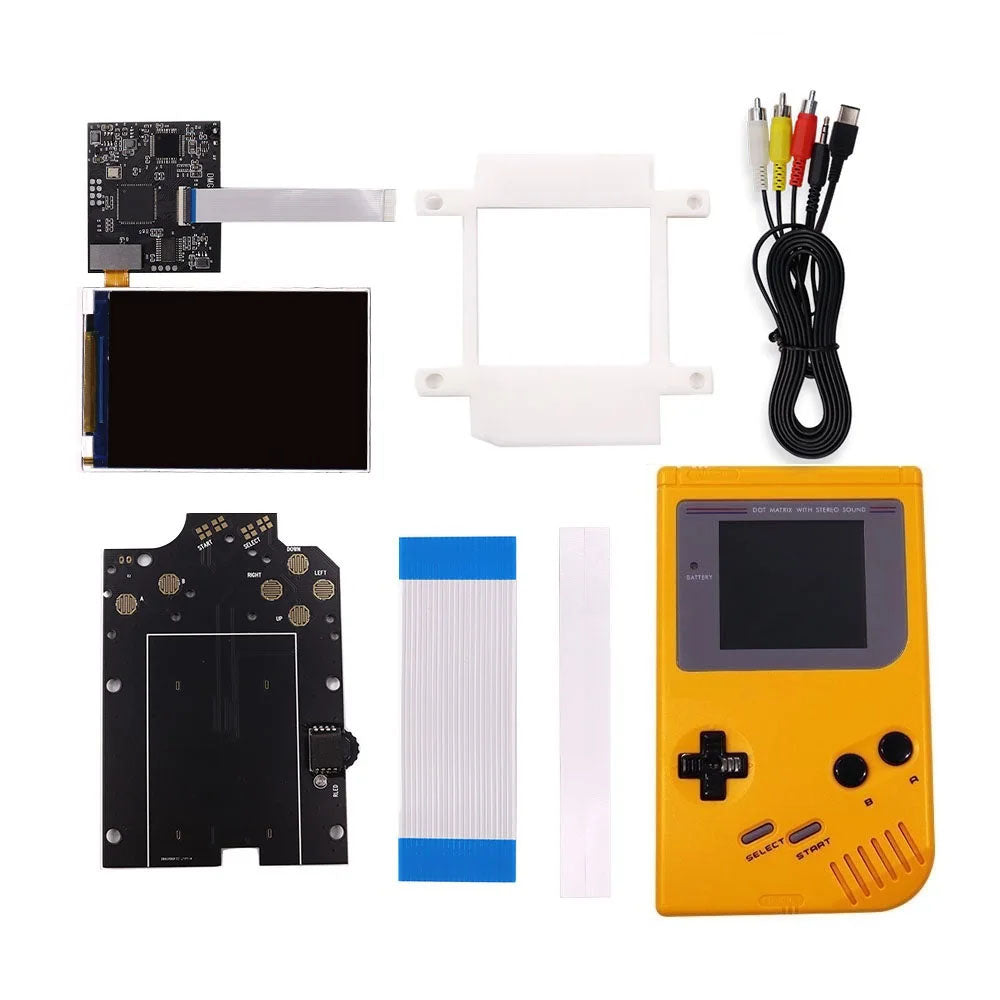 TV Version V5 GB DMG Screen Mod Kits OSD Menu RIPS 36 Color LCD Screen Kit For Game Boy GBO DMG Play on TV