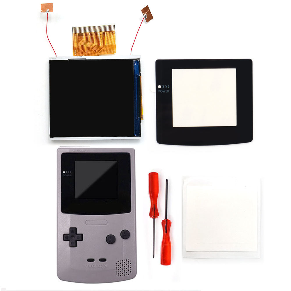Real Drop In 2.45" GBC IPS Backlight Screen PCB Mod Kits Replacement Easy Installation OSD Pixel Effect For Gameboy Color