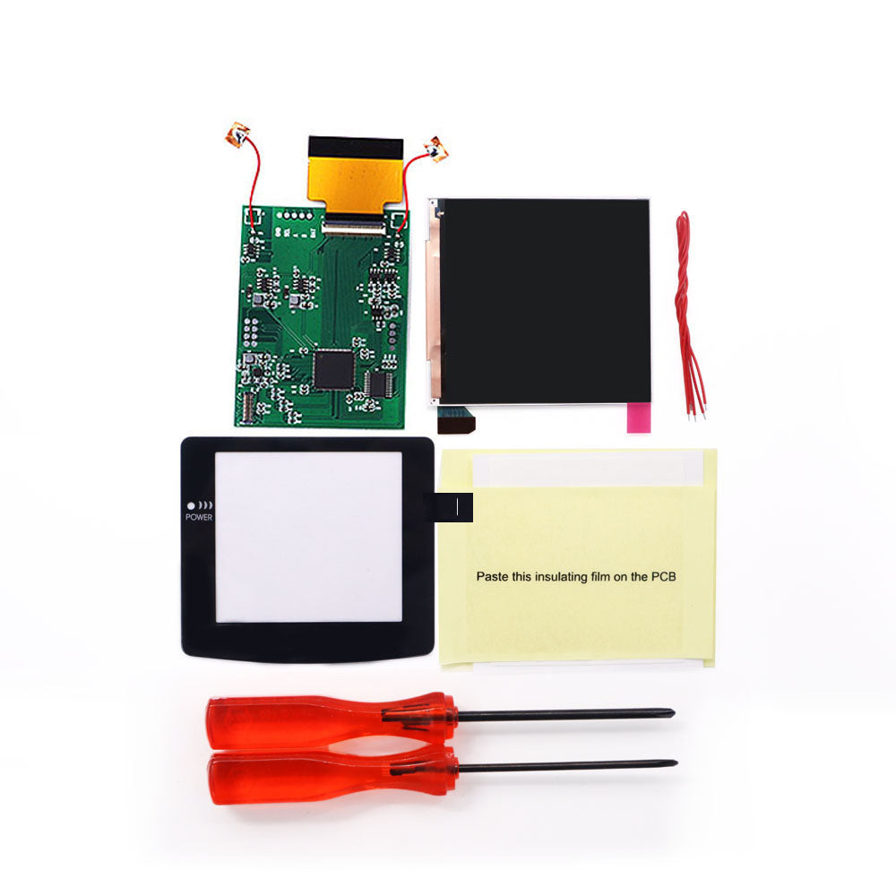 32 LOGO Color Changeable Q5 IPS For GBC Compatible with GAMEBOY COLOR Console Replacement Screen LCD Mod Kits Shell Hollow Len