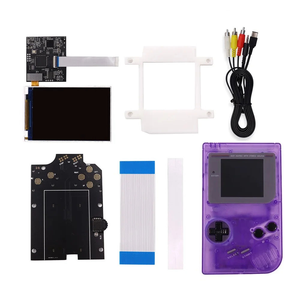 TV Version V5 GB DMG Screen Mod Kits OSD Menu RIPS 36 Color LCD Screen Kit For Game Boy GBO DMG Play on TV