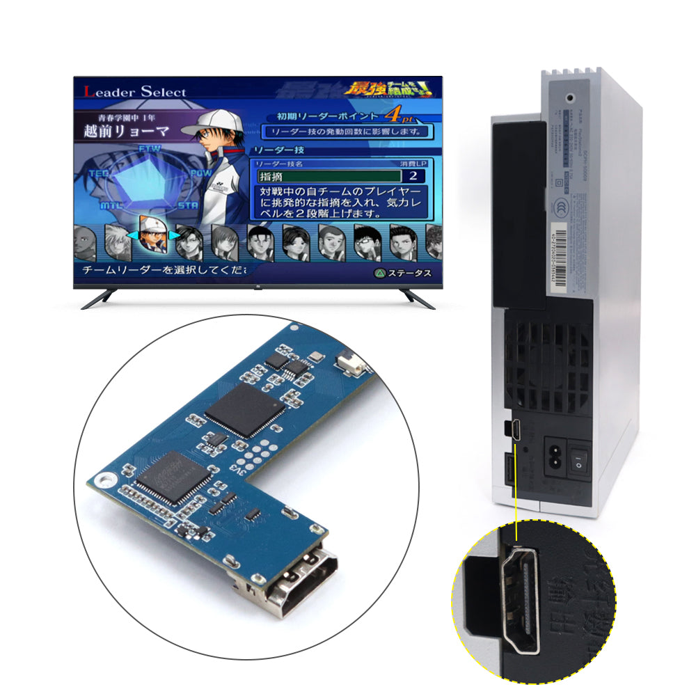 Hispeedido PS2 Fat Digital HDMI MOD Kit Digital to Digital HDMI Mod Kit 480P 1080P For PS2 Fat Console