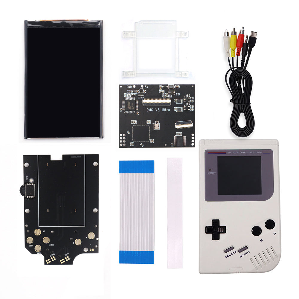 TV Version V5 GB DMG Screen Mod Kits OSD Menu RIPS 36 Color LCD Screen Kit For Game Boy GBO DMG Play on TV