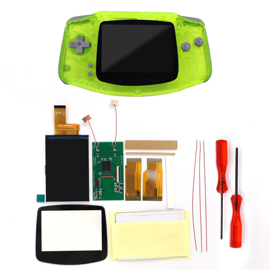 Multi color lens V5 upgrade HD High defination Drop In 3.0" 3 inch Highlight 720*480 720x480 Retro pixel OSD Menu IPS LCD kit for GBA Advance