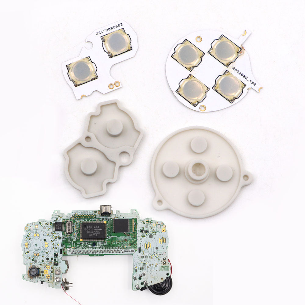 For GBA GBC GBP Conductive Film Button Modify Kits Tacktile Clicky A B D-Pad Button Pad Mod Kit for GBA GBC GBP console