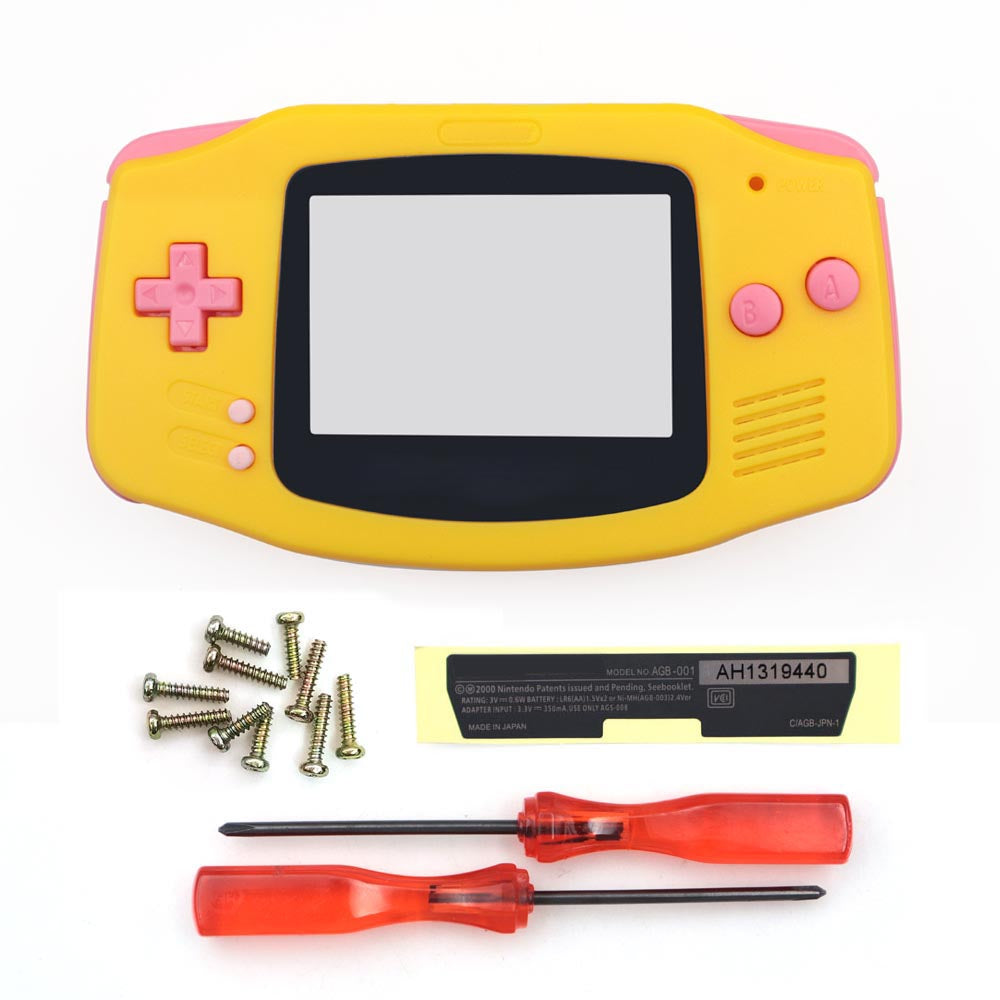 New Housing Shell For Game boy Advance GBA Console Replacement Plastic Case Full set Fits For Laminated V5 ,V2 Screen