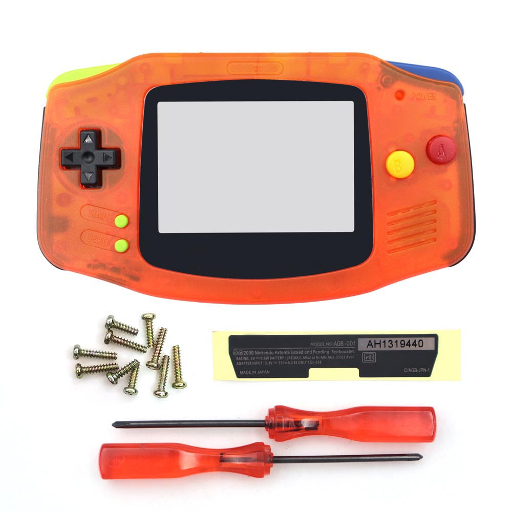 New Housing Shell For Game boy Advance GBA Console Replacement Plastic Case Full set Fits For Laminated V5 ,V2 Screen