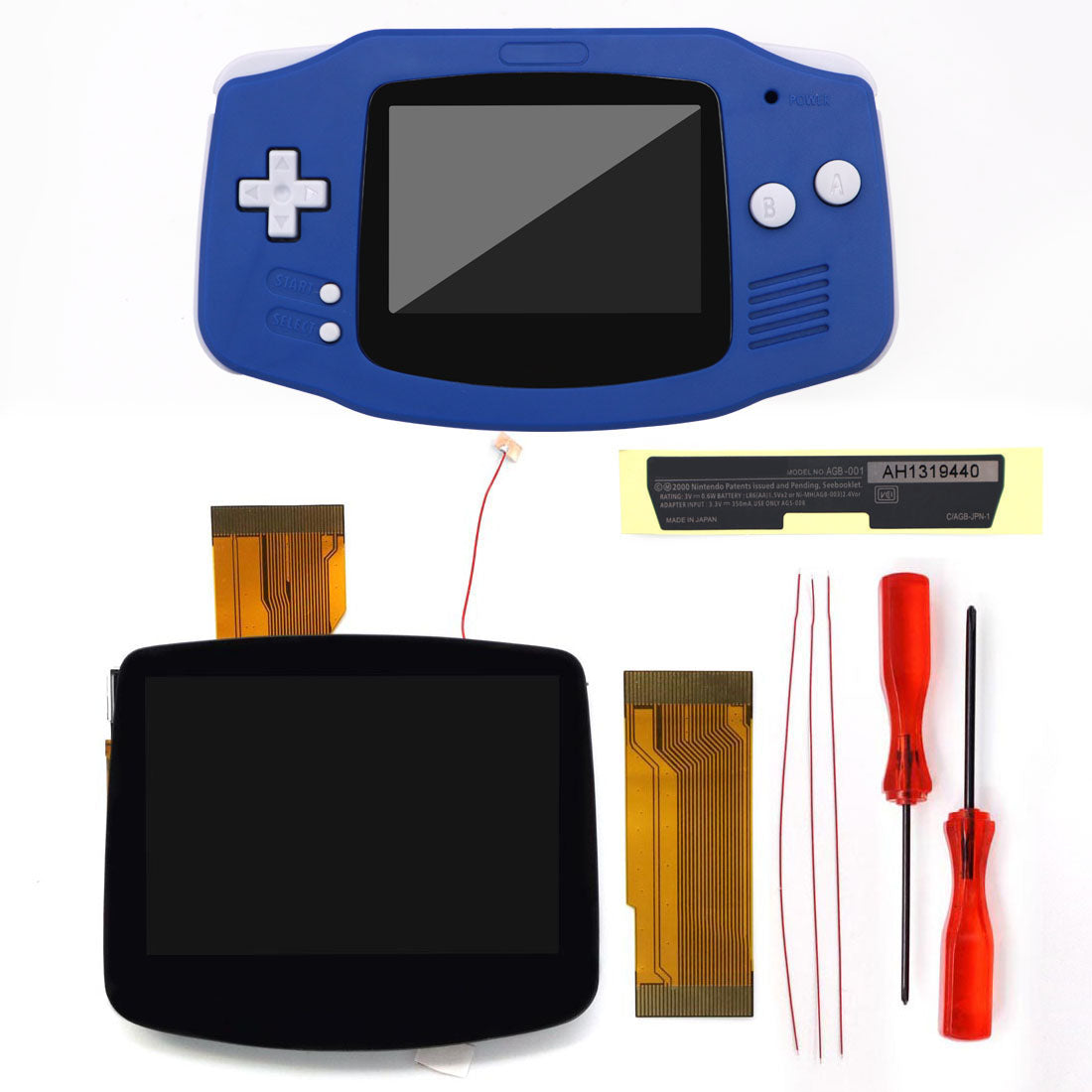 HISPEEDIDO DMG/SFC Lens Pre -laminated V5 HD 720x480 Drop-in Screen for GBA IPS LCD Kits Replacements Housing Shell