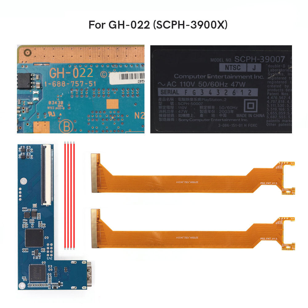 Hispeedido PS2 Fat Digital HDMI MOD Kit Digital to Digital HDMI Mod Kit 480P 1080P For PS2 Fat Console