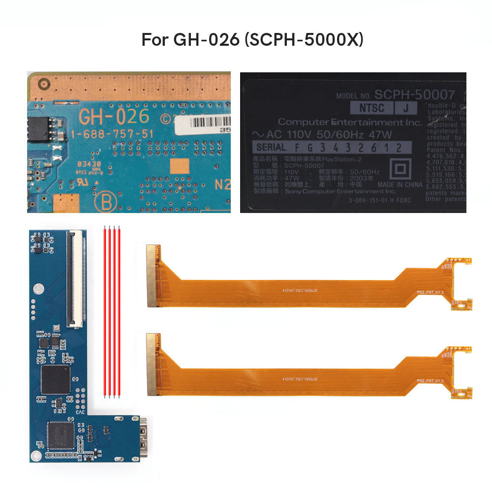 Hispeedido PS2 Fat Digital HDMI MOD Kit Digital to Digital HDMI Mod Kit 480P 1080P For PS2 Fat Console