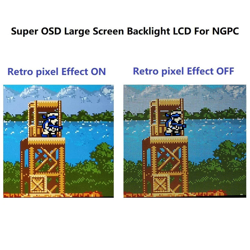 HISPEEDIDO Super OSD DIY Coloful Q5 Larger Screen LCD display For NGPC Backlight LCD Kit For NEOGEO Pocket Color Game Console