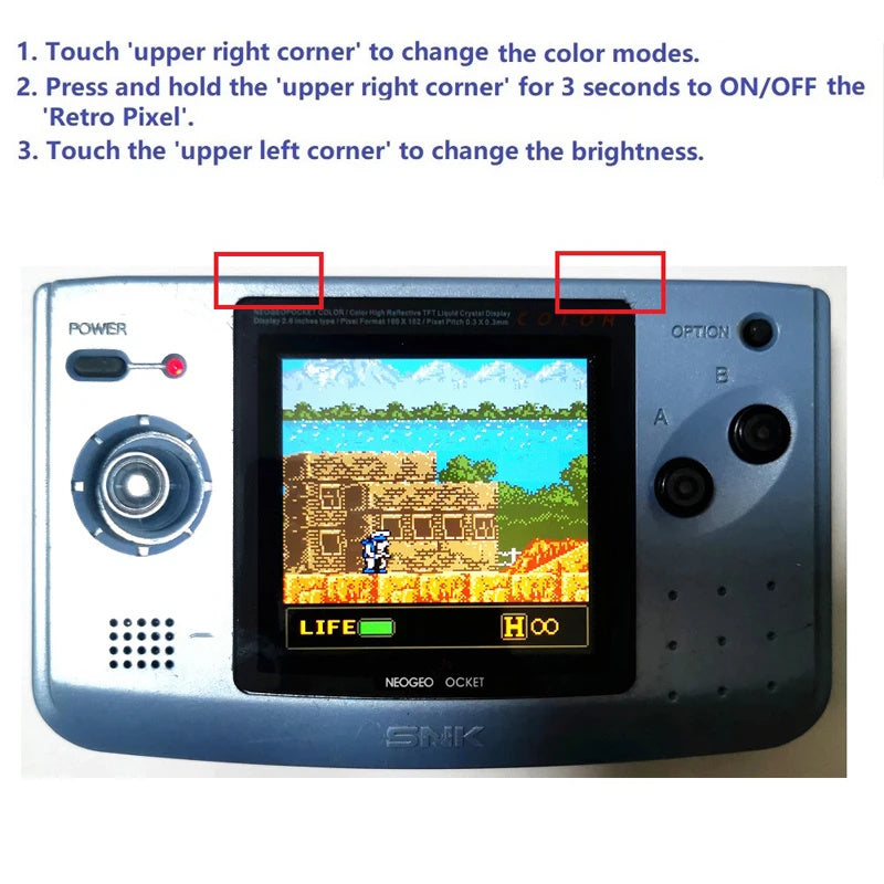 HISPEEDIDO Super OSD DIY Coloful Q5 Larger Screen LCD display For NGPC Backlight LCD Kit For NEOGEO Pocket Color Game Console
