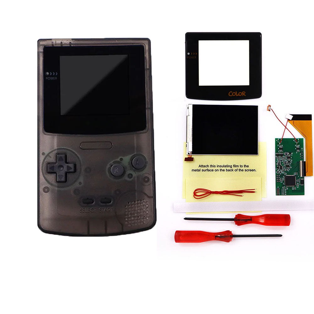 HISPEEDIDO 3‘’ Screen inch for GBC LCD Display for Game Boy Color IPS Screen Mod Kits replacement Brightness &Color Changeable Screen Mod