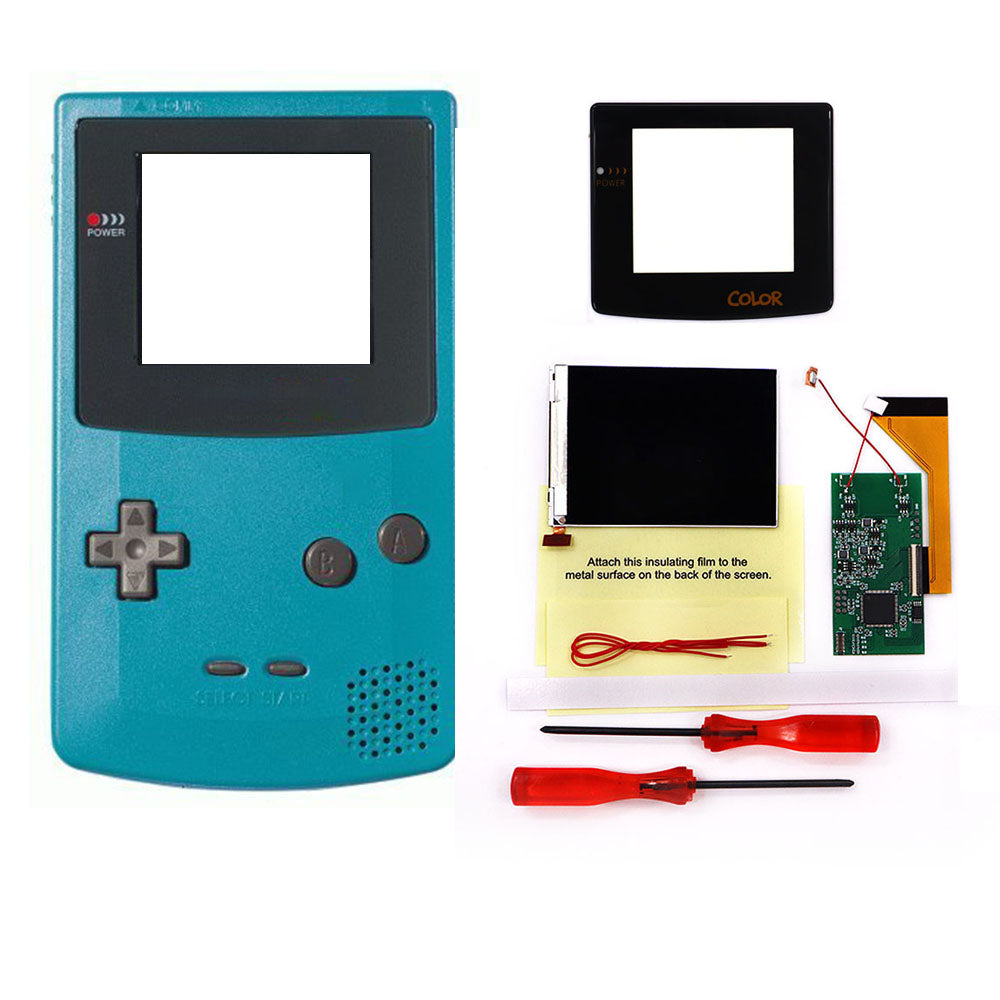 HISPEEDIDO 3‘’ Screen inch for GBC LCD Display for Game Boy Color IPS Screen Mod Kits replacement Brightness &Color Changeable Screen Mod