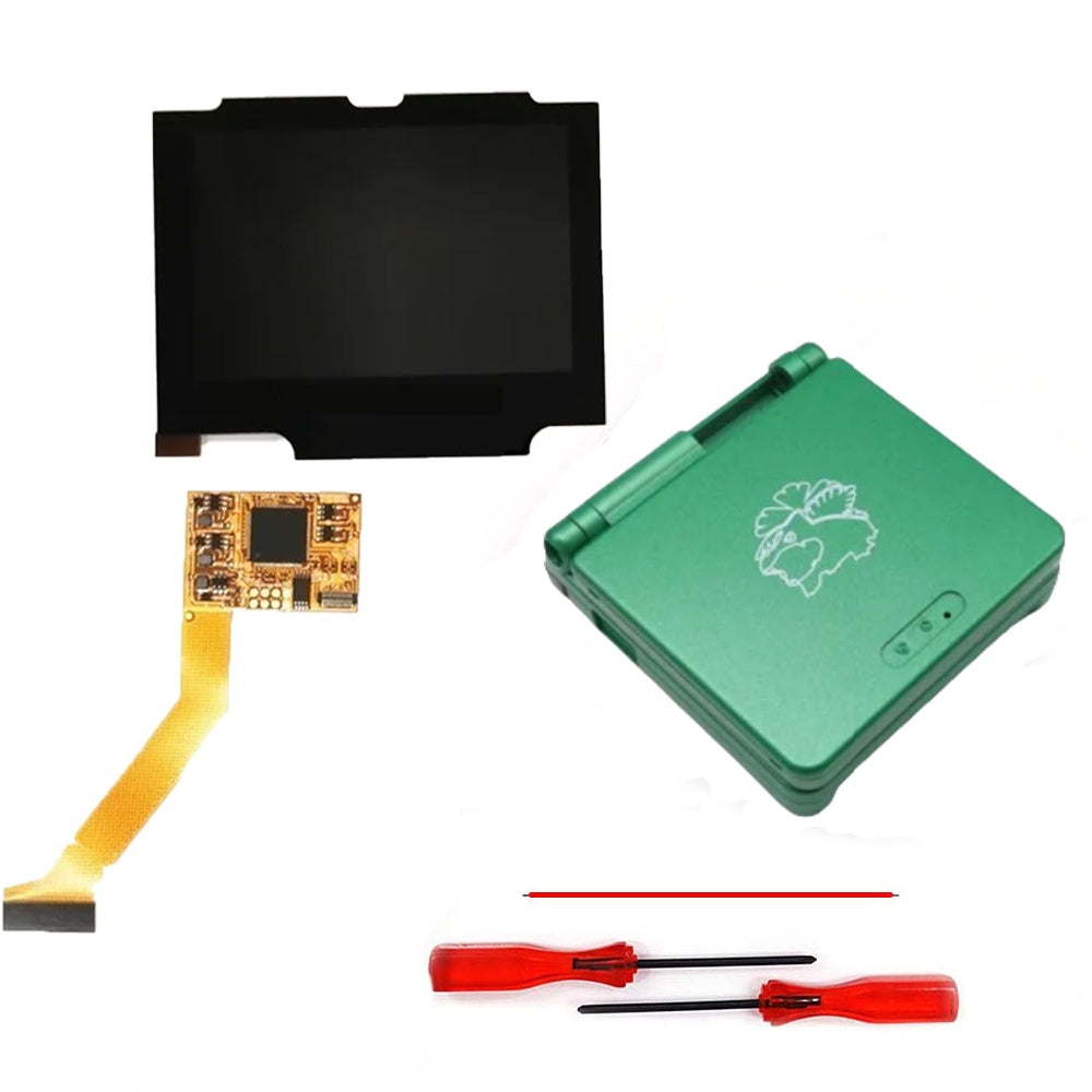 HISPEEDIDO For GBA SP V2 Screen set IPS LCD Backlight Screen High Brightness Laminated Display LCD Set with Housing