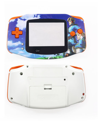 New UV Housing Shell For Game boy Advance GBA Console Replacement Plastic Case Full set Fits For Laminated V5 ,V2 Screen