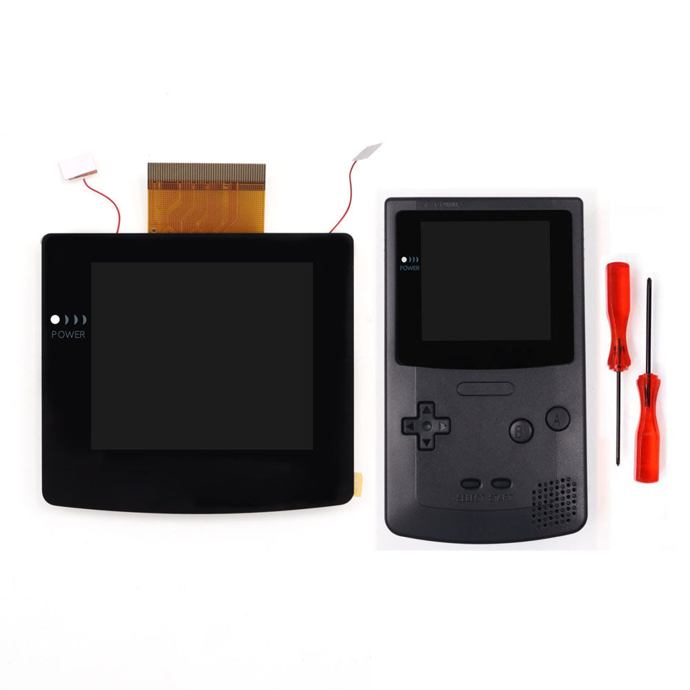 Laminated 2.45" GBC IPS All-in-one HD Backlight Screen Easy Installation OSD Pixel Effect For Gameboy Color GBC with Shell