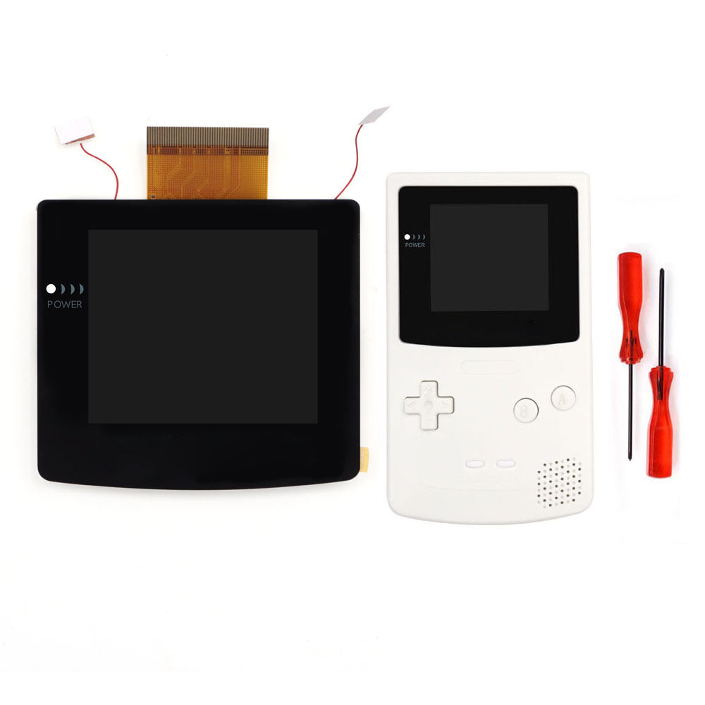 Laminated 2.45" GBC IPS All-in-one HD Backlight Screen Easy Installation OSD Pixel Effect For Gameboy Color GBC with Shell