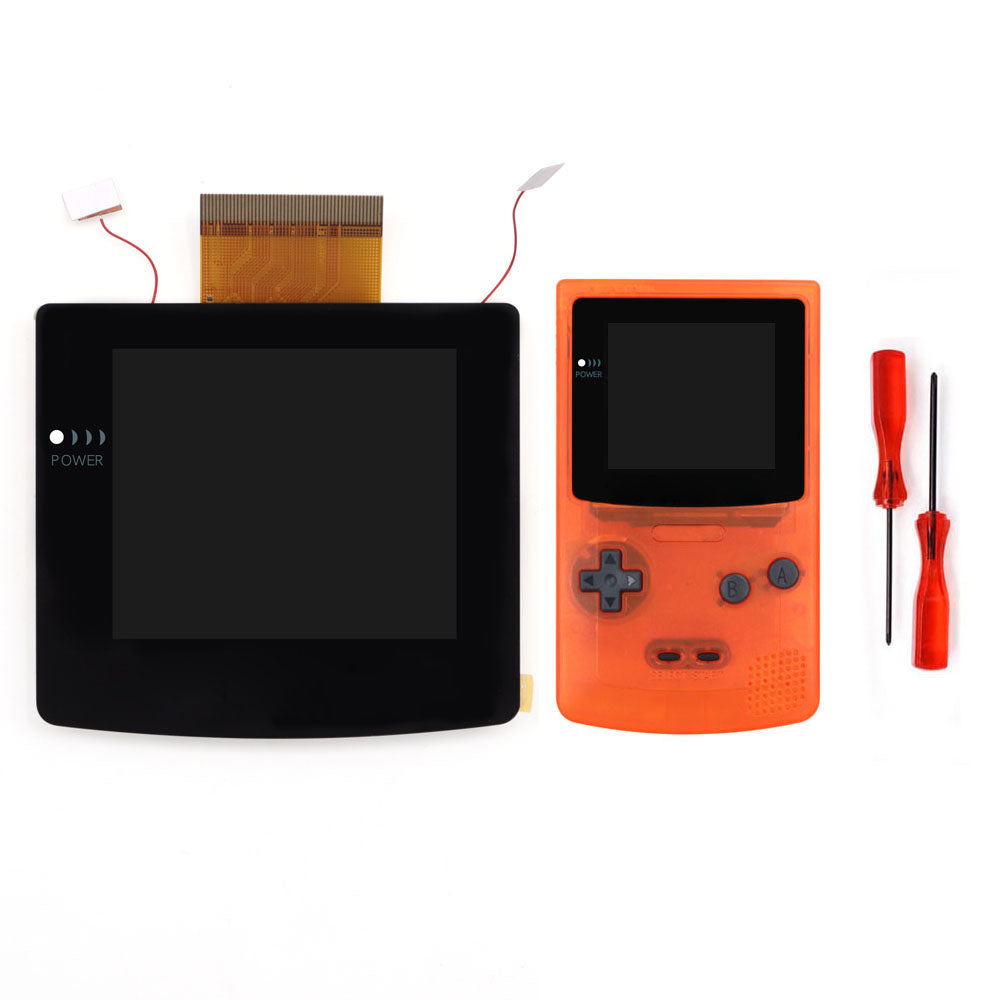 Laminated 2.45" GBC IPS All-in-one HD Backlight Screen Easy Installation OSD Pixel Effect For Gameboy Color GBC with Shell