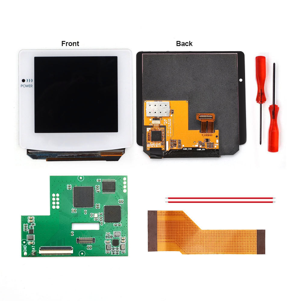 Laminierter AMOLED-OLED-Touchscreen, Drop-in-Einbau, eingebautes OSD, Retro-Pixel-Bildschirm, einfache Installation für GBC GameBoy Color mit vorgeschnittener Hülle